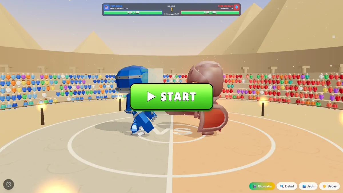 Window game Tik Kaiju setelah klik Mainkan