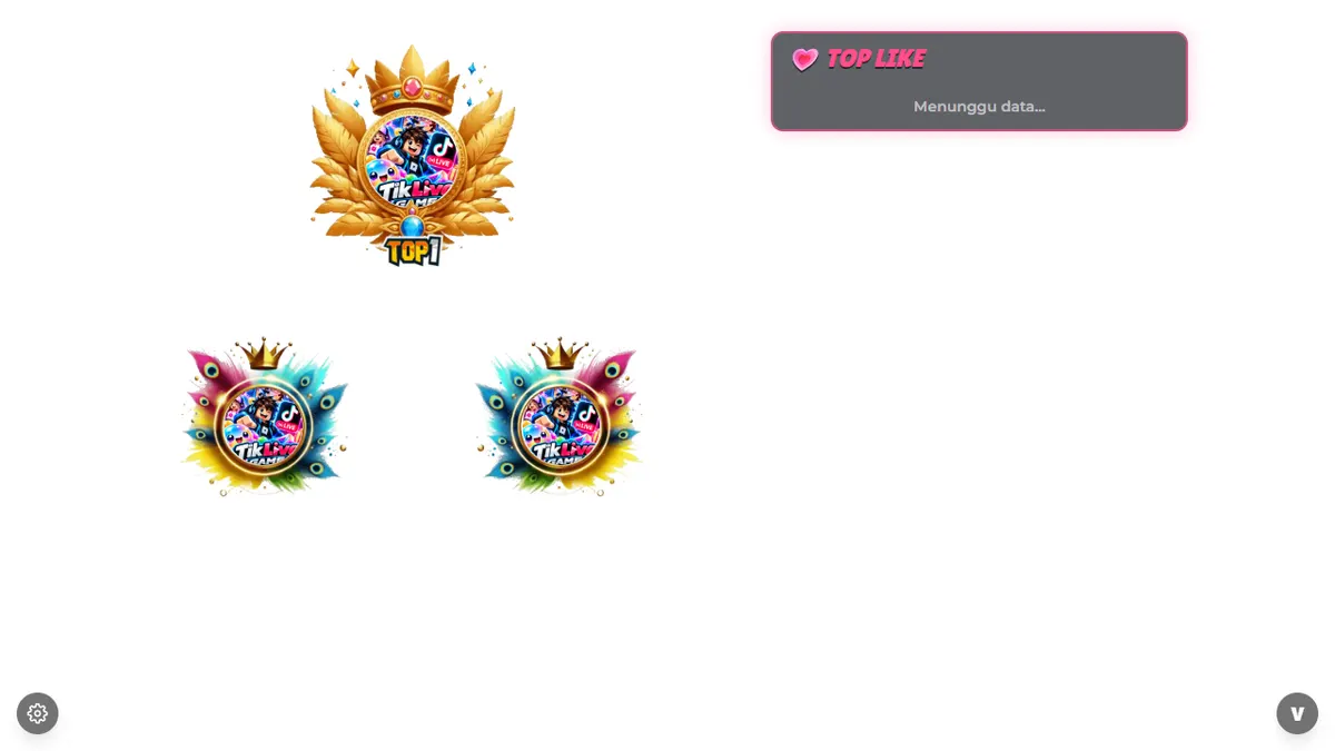 Window game Tik Bubble setelah klik Mainkan