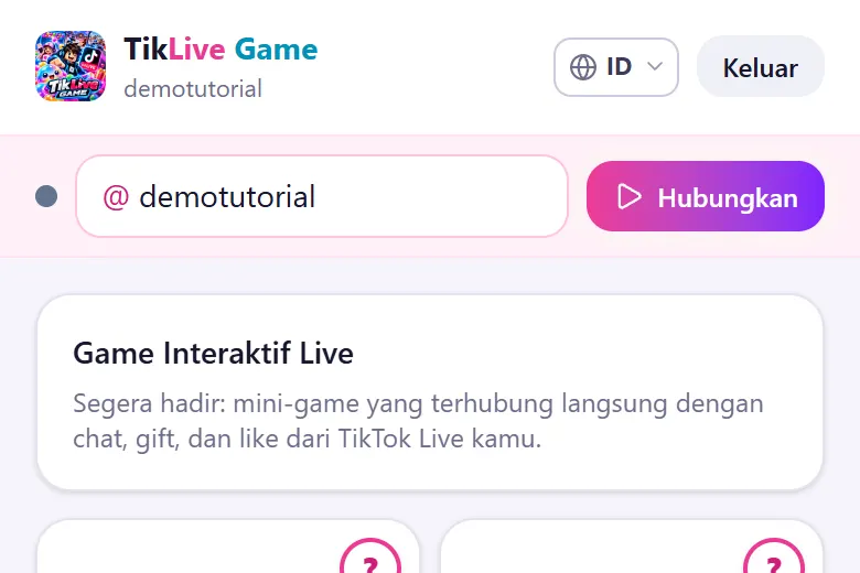 Ketuk Hubungkan di bar atas sampai titik hijau & tombol jadi Putuskan