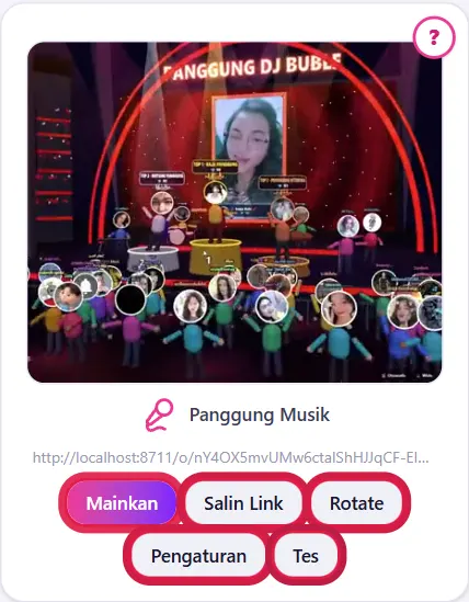 Kartu Panggung Musik (tanpa tombol START)