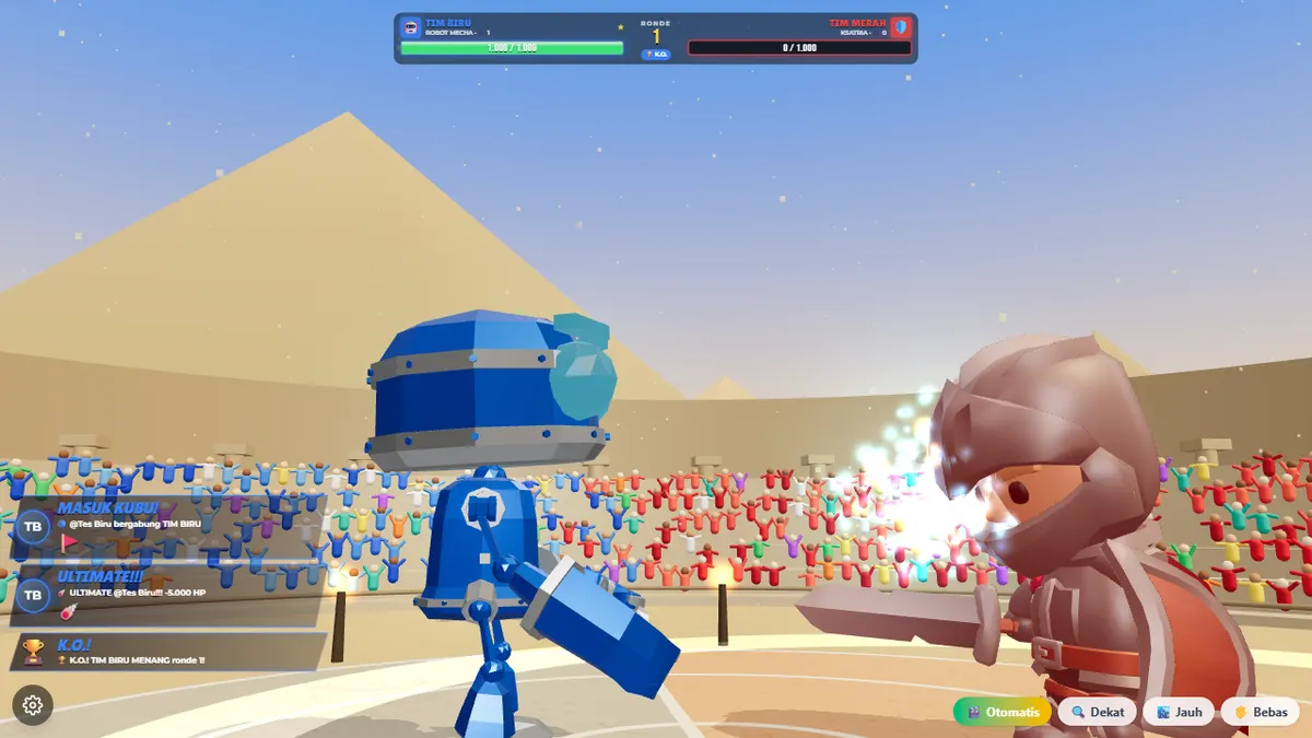 Hasil Tes di game baris ULTIMATE (Money Gun)