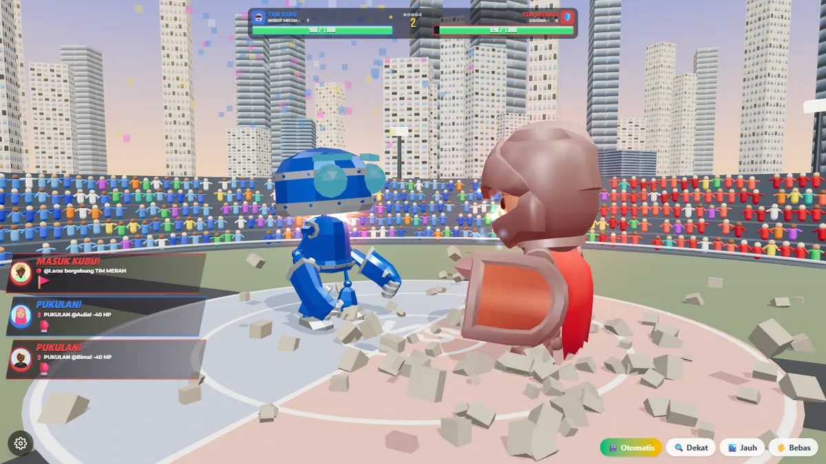 Penonton contoh bermain duel di window game