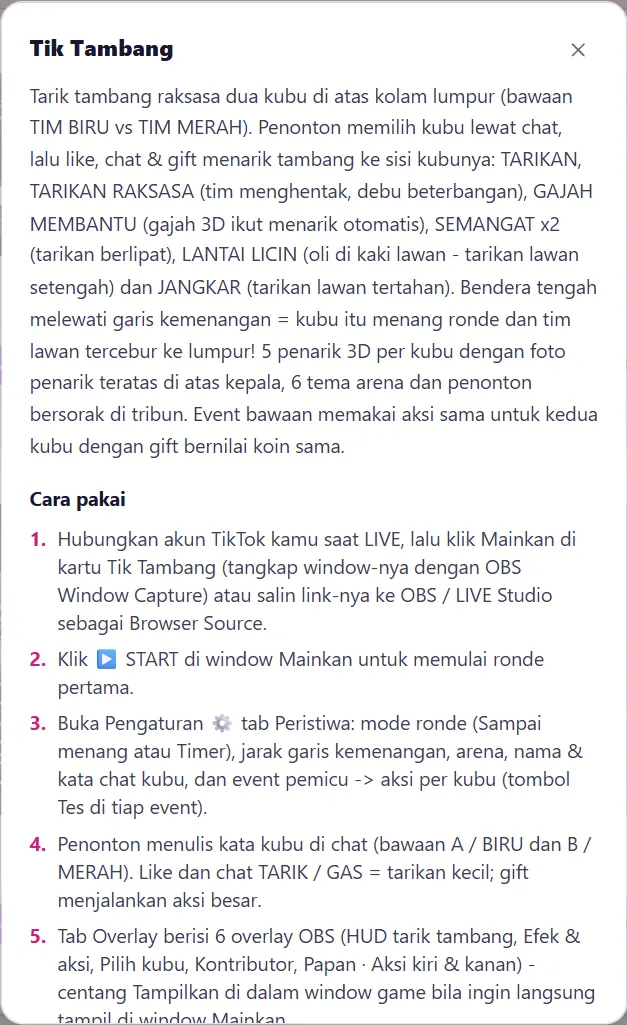 Isi Bantuan (?) Tik Tambang