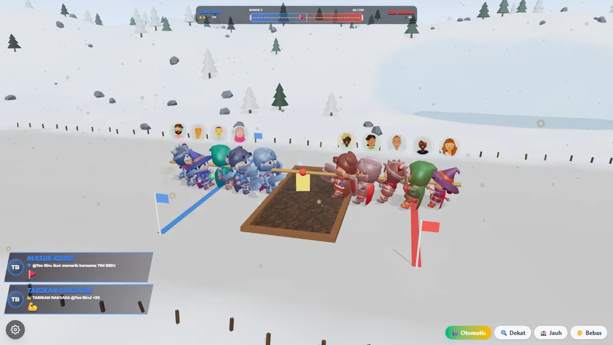 Hasil Tes di game: tarikan raksasa (Rosa)