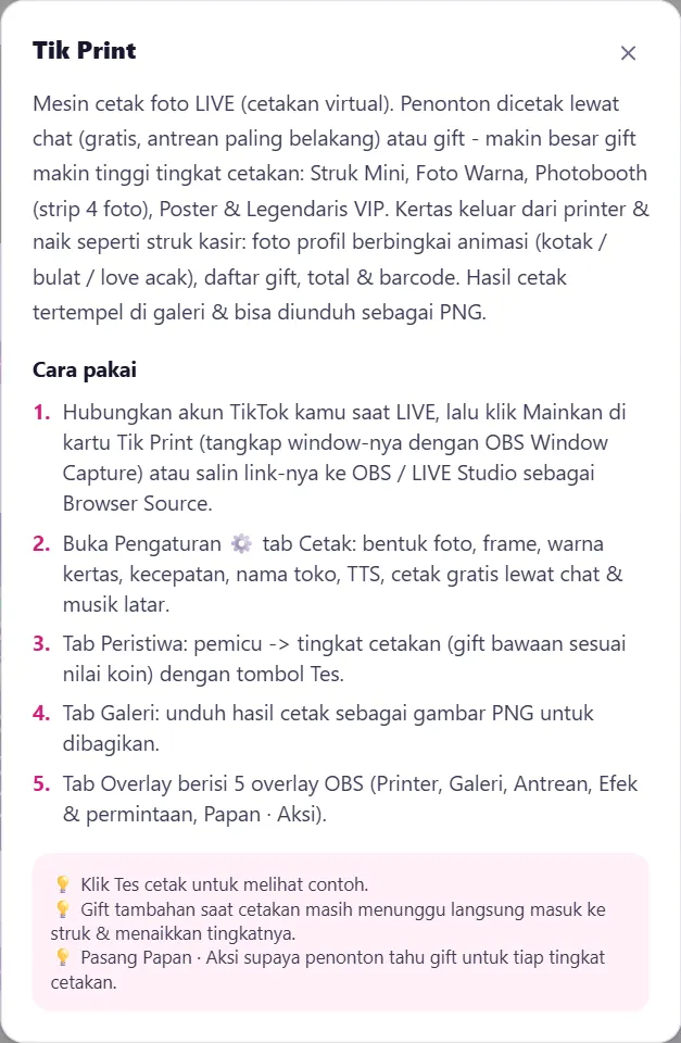 Isi Bantuan (?) Tik Print