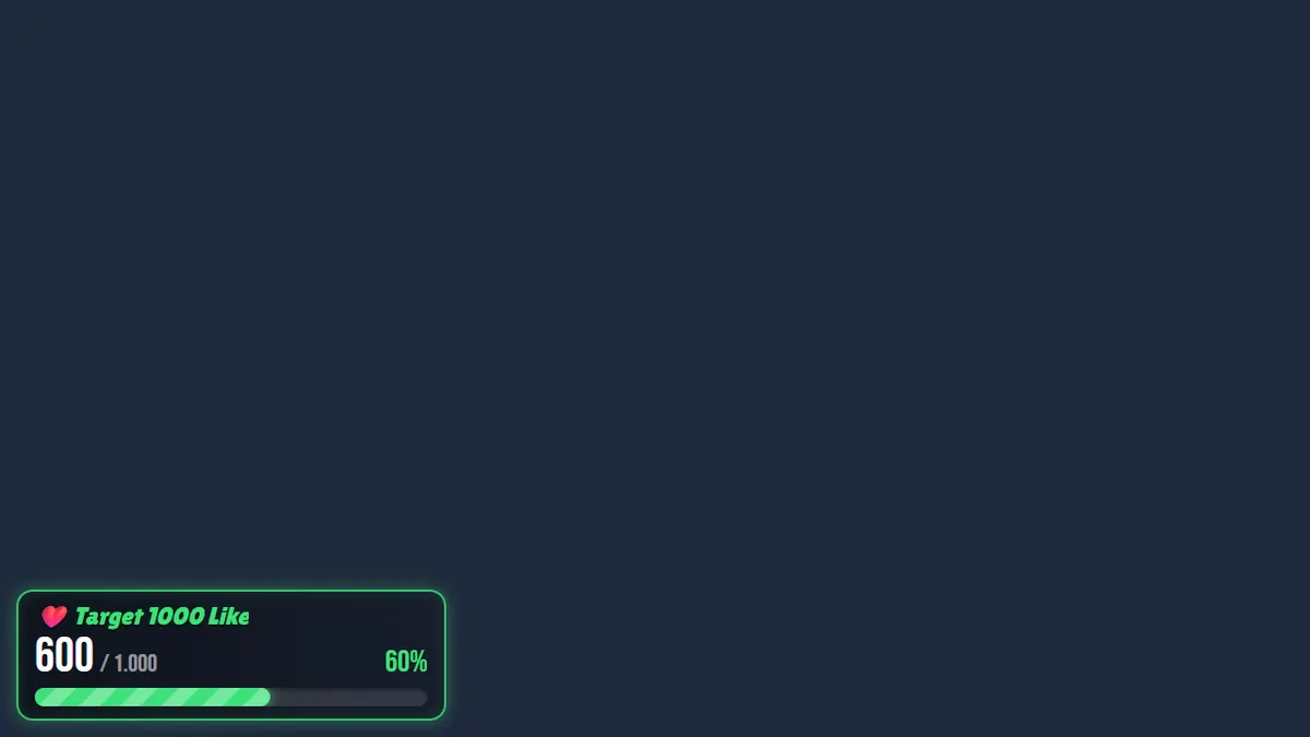 Bar target di link overlay setelah Tes
